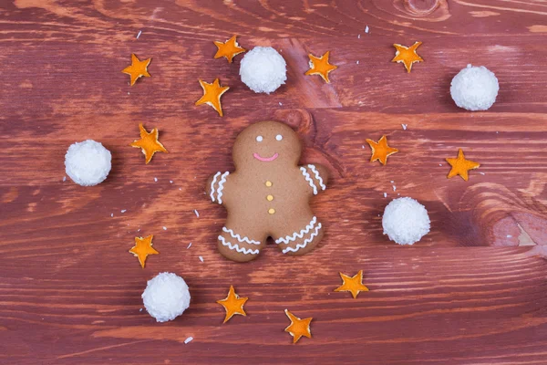 ジンジャーブレッドのクッキーの装飾 — ストック写真