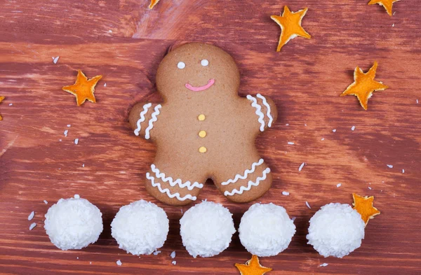 ジンジャーブレッドのクッキーの装飾 — ストック写真