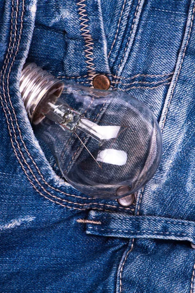 Poche Jeans avec ampoule — Photo