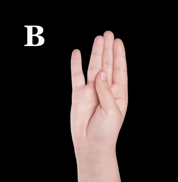 アメリカのアルファベットのスペルの指 — ストック写真