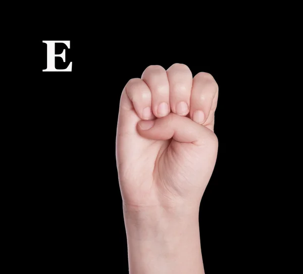 Finger Spelling the Alphabet en américain — Photo