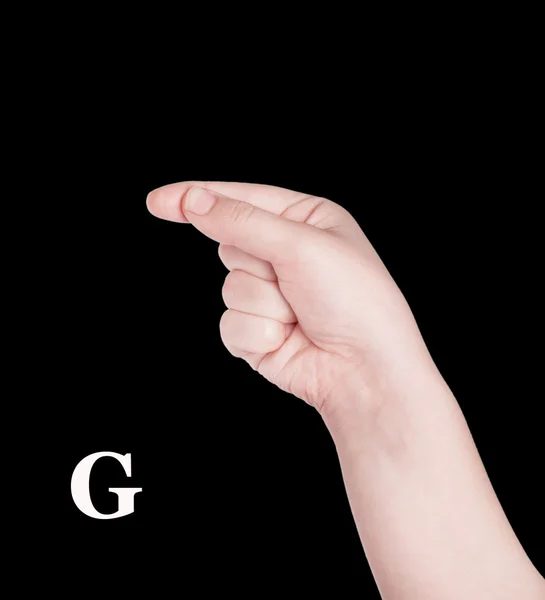 Finger Spelling the Alphabet en américain — Photo