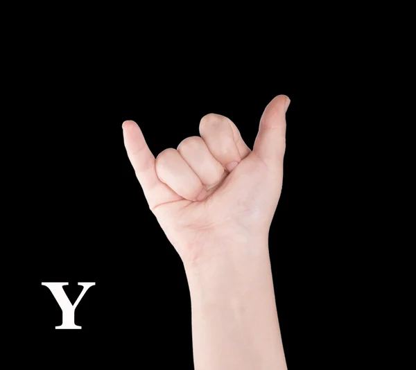 Finger Ortografia do alfabeto em americano — Fotografia de Stock