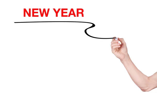 New Year  word write — Stock Photo, Image