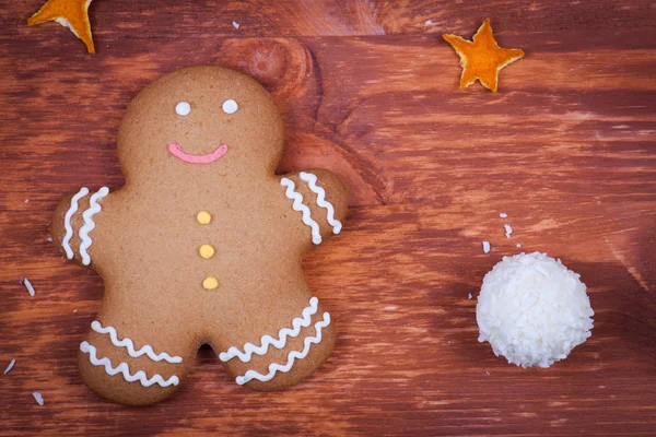 Vánoční dekorace s cookies — Stock fotografie
