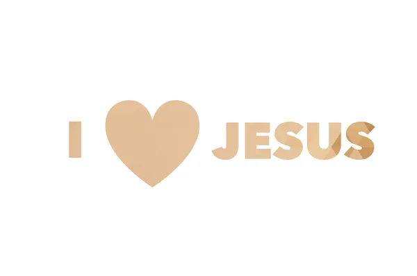 I love Jesus and heart — Stock Photo, Image