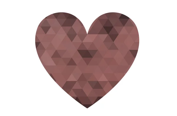 Coração apaixonado poligonal baixo poli . — Fotografia de Stock