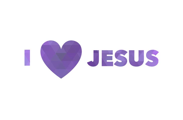 Ja miłość Jezusa, czcionki — Zdjęcie stockowe