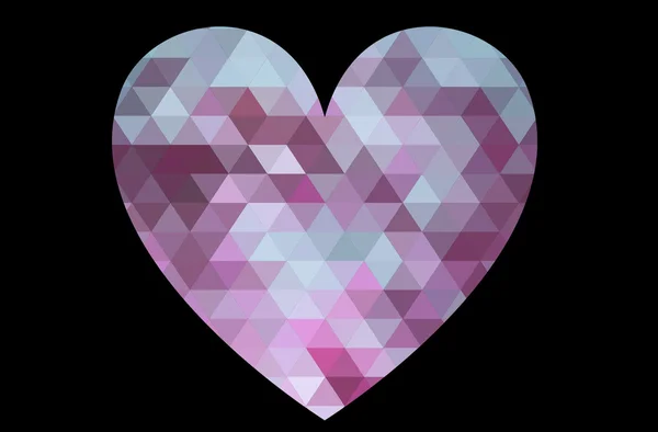 Coração apaixonado poligonal baixo poli . — Fotografia de Stock
