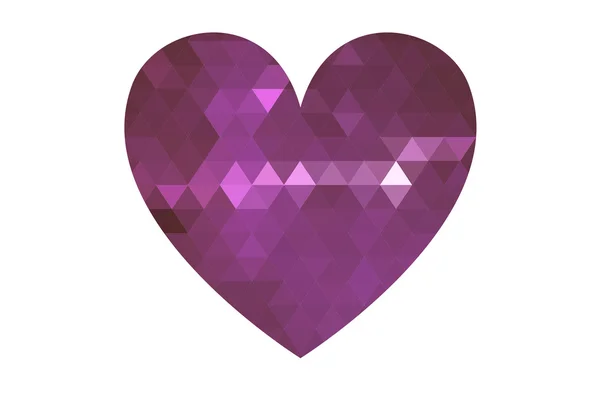 Heart in love polygonal low poly. — Stock Photo, Image