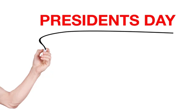 Πρόεδροι ημέρα λέξη γραμμένη — Φωτογραφία Αρχείου