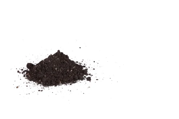 Pile heap of soil humus isolated — Stock Photo, Image