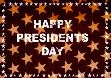 Mutlu Başkan günü tebrik kartı Amerikan bayrağı