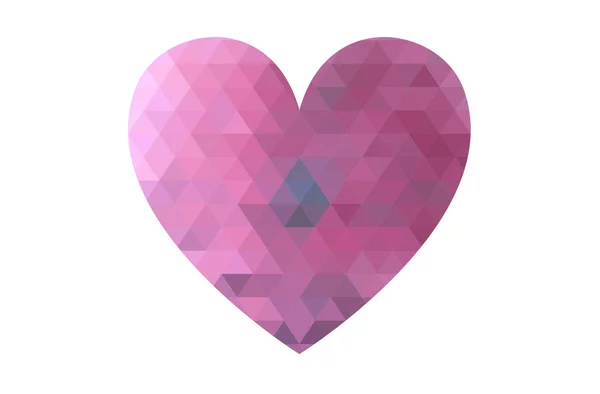 Heart in love polygonal — Stock Photo, Image