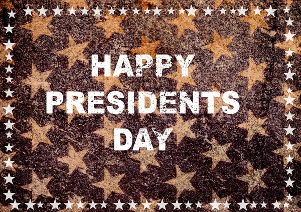 Ευχάριστη θέση προέδρου ημέρα ευχετήρια κάρτα αμερικανική σημαία — Φωτογραφία Αρχείου