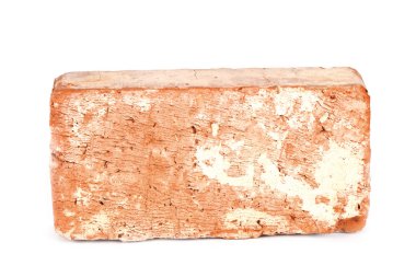 Beyaz arka plan üzerinde izole eski tuğla
