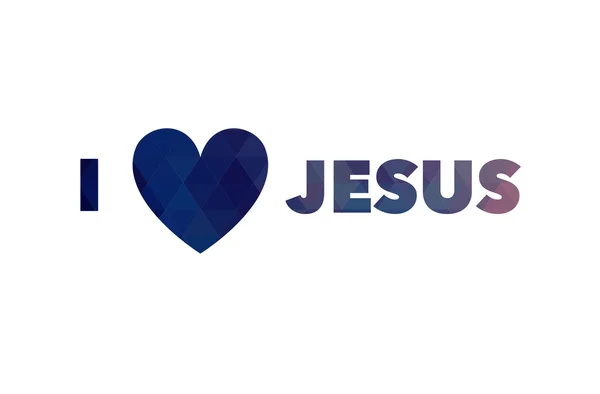 Eu amo Jesus coração isolado — Fotografia de Stock