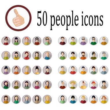 50 kişi simgeler