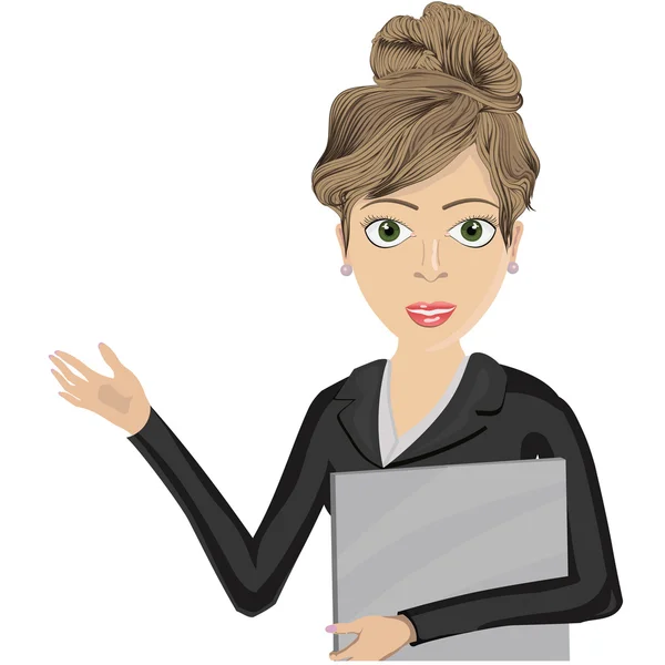 kadın bir klasörüyle çalışma