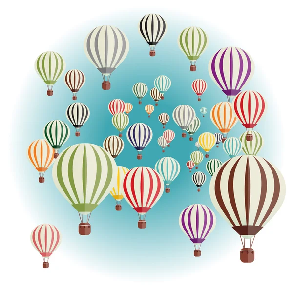 Satz Luftballons — Stockvektor