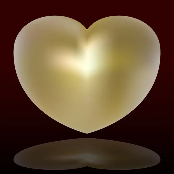 Golden heart — Stock Vector