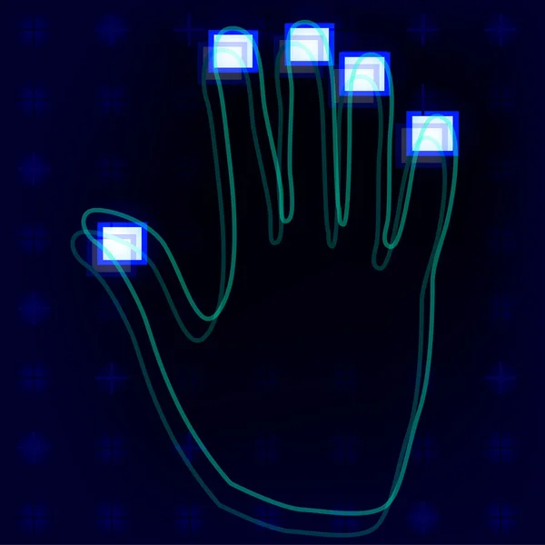 Otisků prstů rukou — Stockový vektor