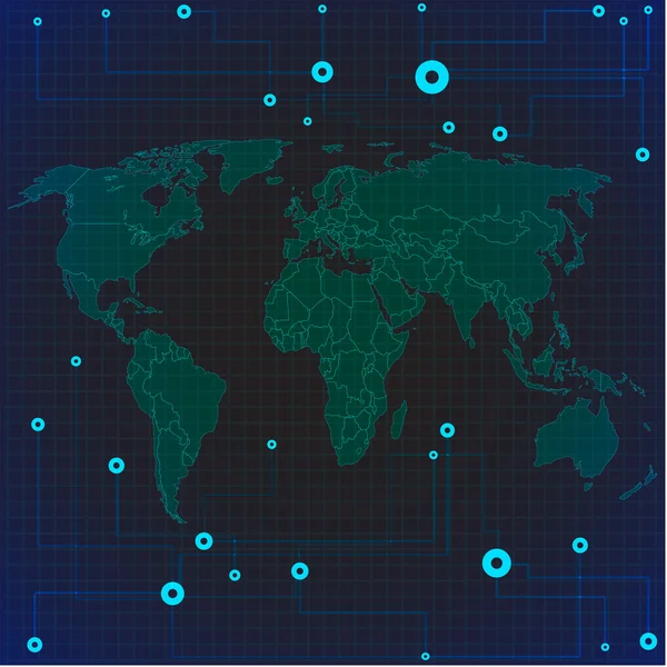 世界地図 — ストックベクタ