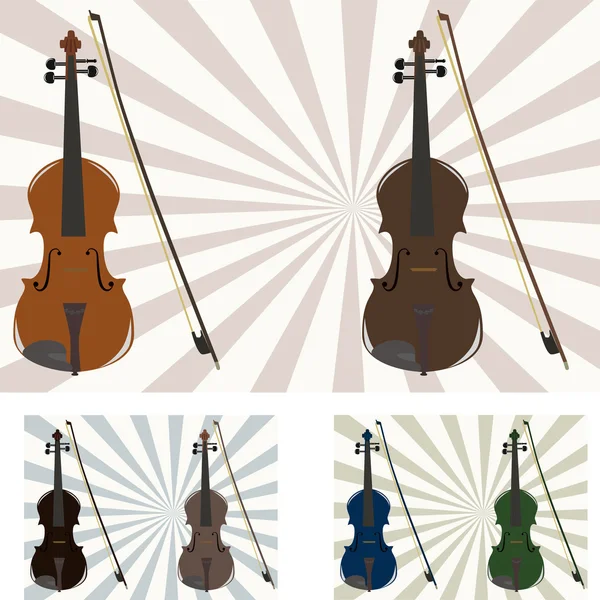 Sechs Geigen — Stockvektor