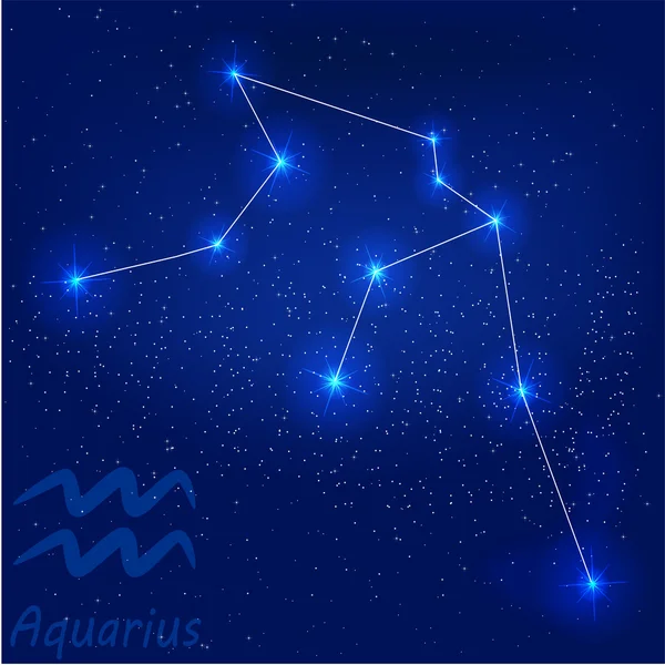 Constellation aquarius — Stock Vector