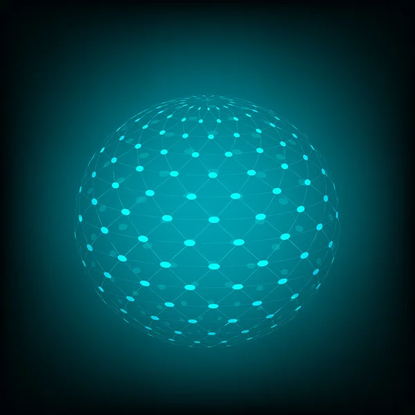 Neon bollen — Stockvector