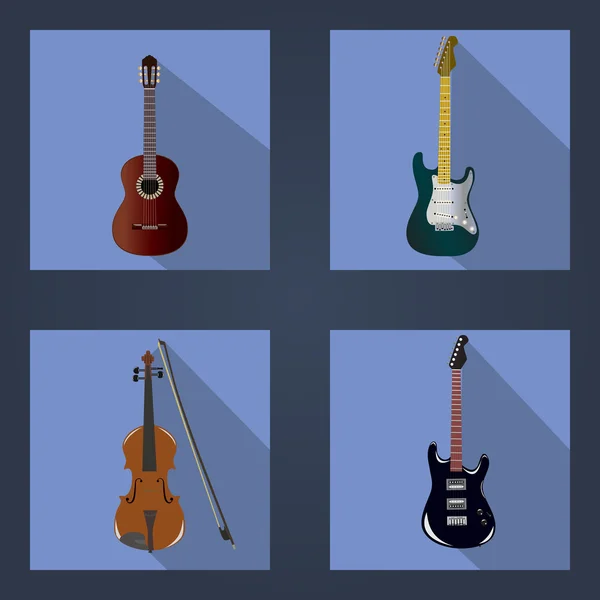 Gitarren und Geigen — Stockvektor
