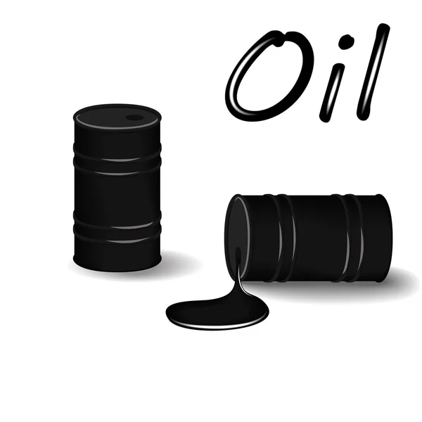 Barrels of oil — Stock Vector