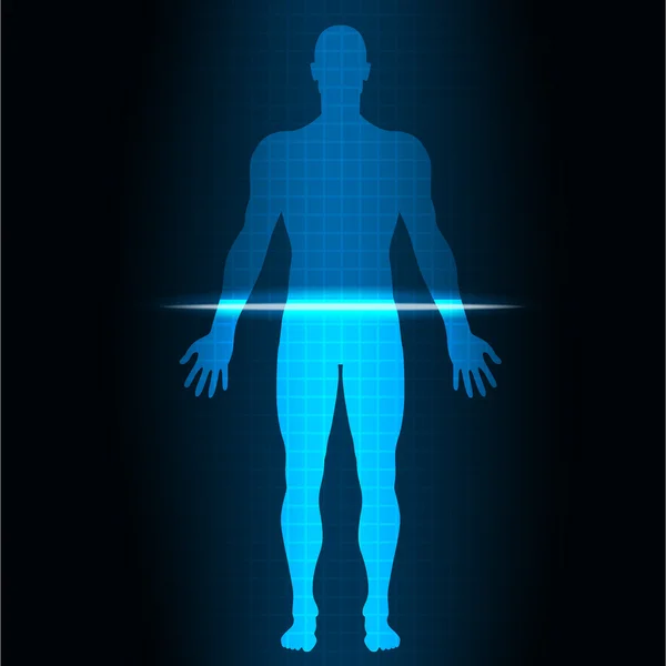 Сканування людини — стоковий вектор