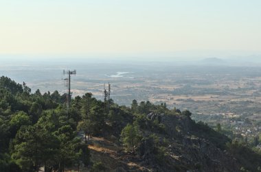 Genel bakış sahne formu Nossa Senhora da Penha Şapel. Castelo de Vide