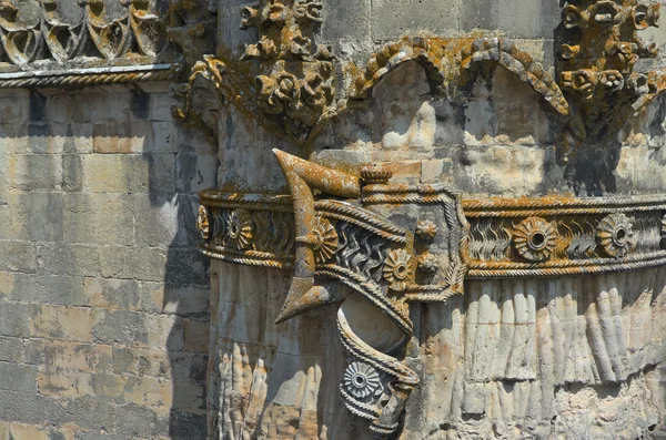 Detalle del adorno del cinturón manuelino en The Chapter House. En Tomar, Portugal — Foto de Stock