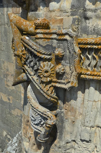 Detalle del adorno del cinturón manuelino en The Chapter House. En Tomar, Portugal — Foto de Stock