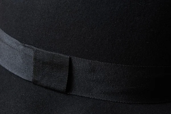 Close up of a black Fedora hat — Stock Photo, Image