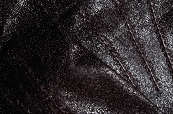 Brunt läder handskar detalj — Stockfoto
