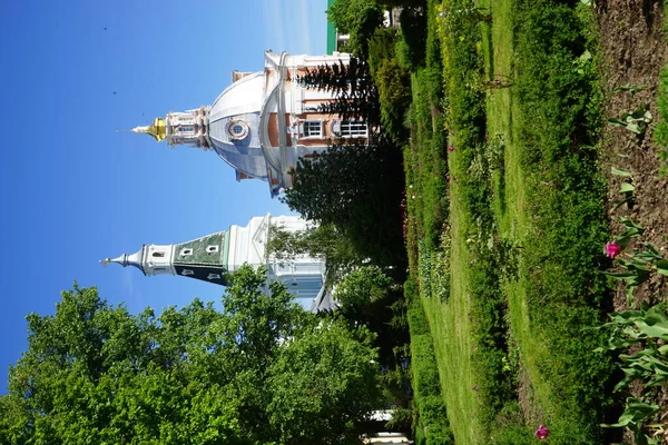 Över Kyrkan Smolensk Ikonen Guds Moder Hodegetria Trinity Lavra Från — Stockfoto