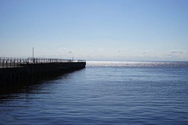 Kronstadt Taki Finlandiya Körfezi Nde Bir Rıhtım Bahar — Stok fotoğraf