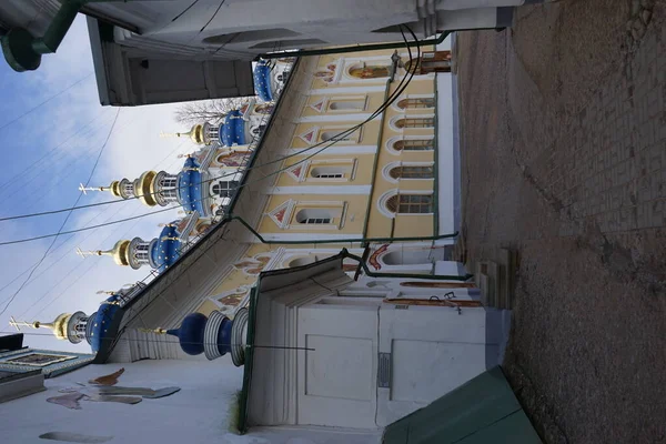 Igreja Suposição Mosteiro Pskov Pechersky — Fotografia de Stock