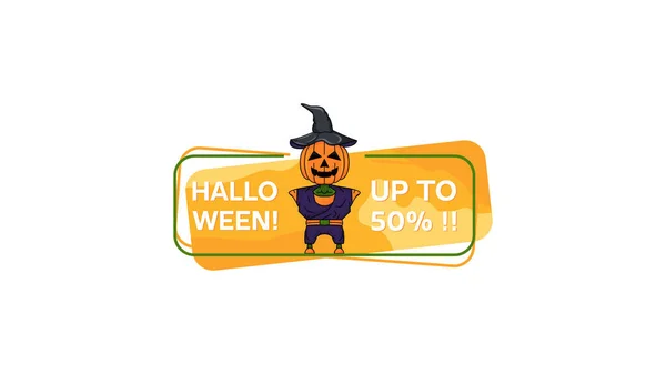 Venta Halloween Plantilla Vector Diseño Creativo — Vector de stock