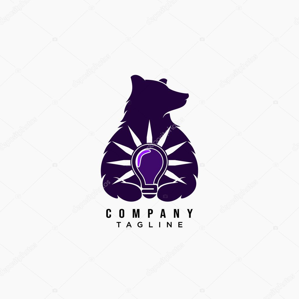 Bear's  valley logo. design vector template