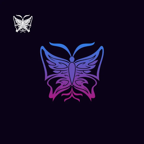 Butterfly Logo Schattig Logo Design Inspiratie Vector — Stockvector