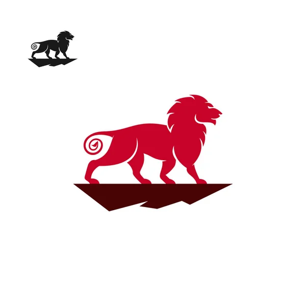 Diseño Plantilla Logotipo Lion Ilustración Vectorial — Archivo Imágenes Vectoriales