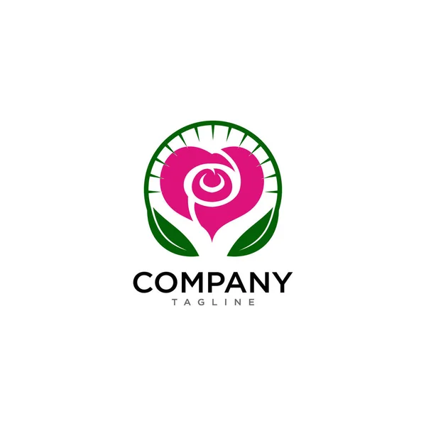 Αυτό Είναι Ένα Πρότυπο Λογότυπο Τριαντάφυλλα Έννοια Αγάπη — Διανυσματικό Αρχείο