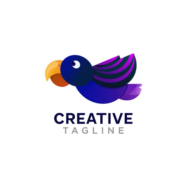 bird logo. with colorful bird