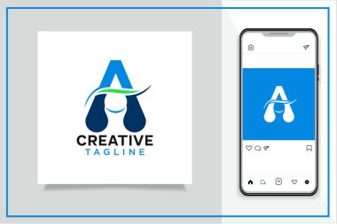 Bu su kavramına sahip bir harf logosu.