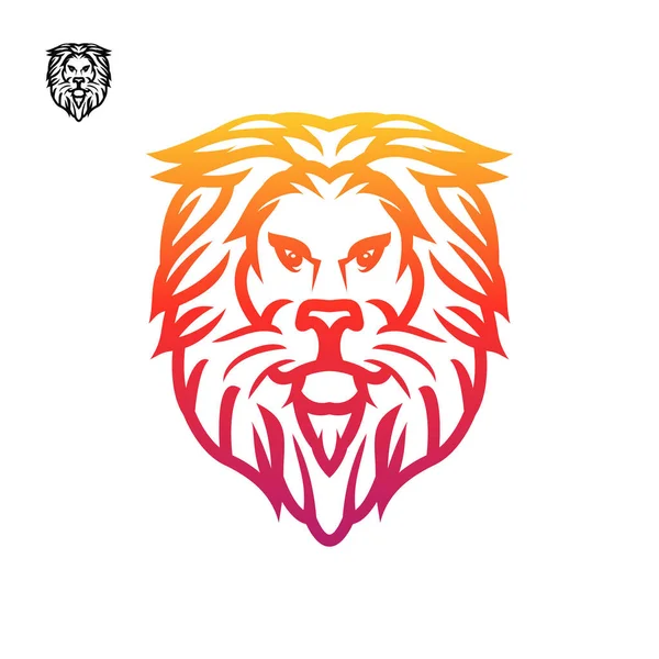 Leeuwen Logo Met Lijn Art Stijl Design Vector Template — Stockvector