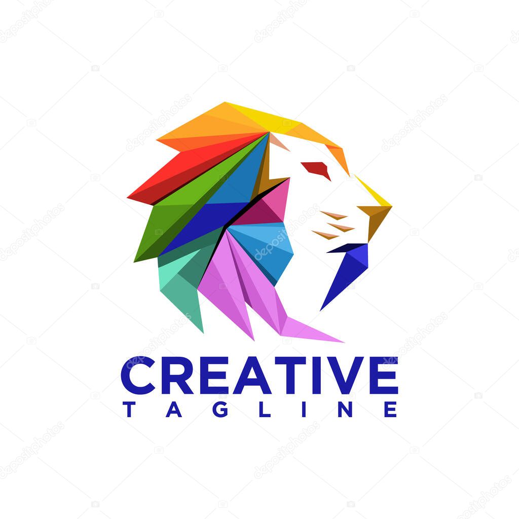 Lion art , awesome design vector template